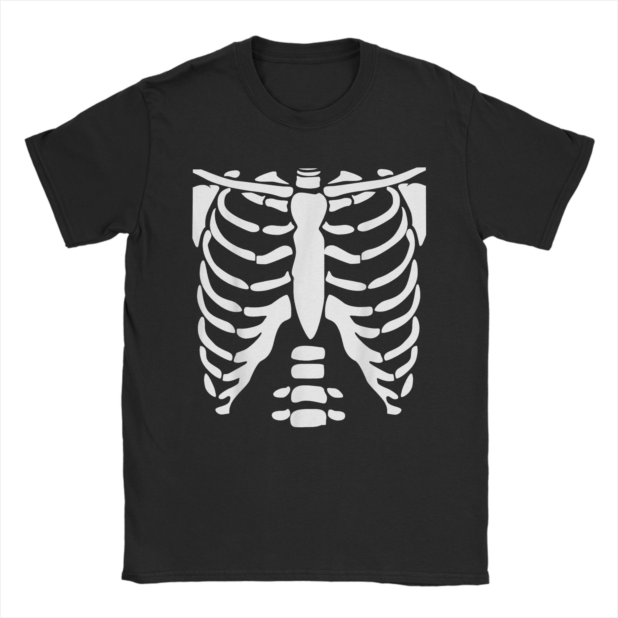 

Halloween Rib cage Skeleton Anatomy T Shirt for Men 100% Cotton Vintage T-Shirts Crewneck Tees Short Sleeve Tops Gift Idea 5XL різнокольоровий
