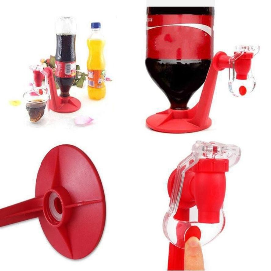 1 Stück Kreativer Cola-Flaschen-Umkehr-Wasserspender Partyzubehör Handdruckschalter Getränke Cola Unter Trinkbrunnen