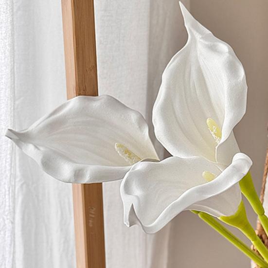 Künstliche Calla-Lilie Weiß Real Touch Kunstblume für Hochzeit Brautparty Party Zuhause Innen Dekoration
