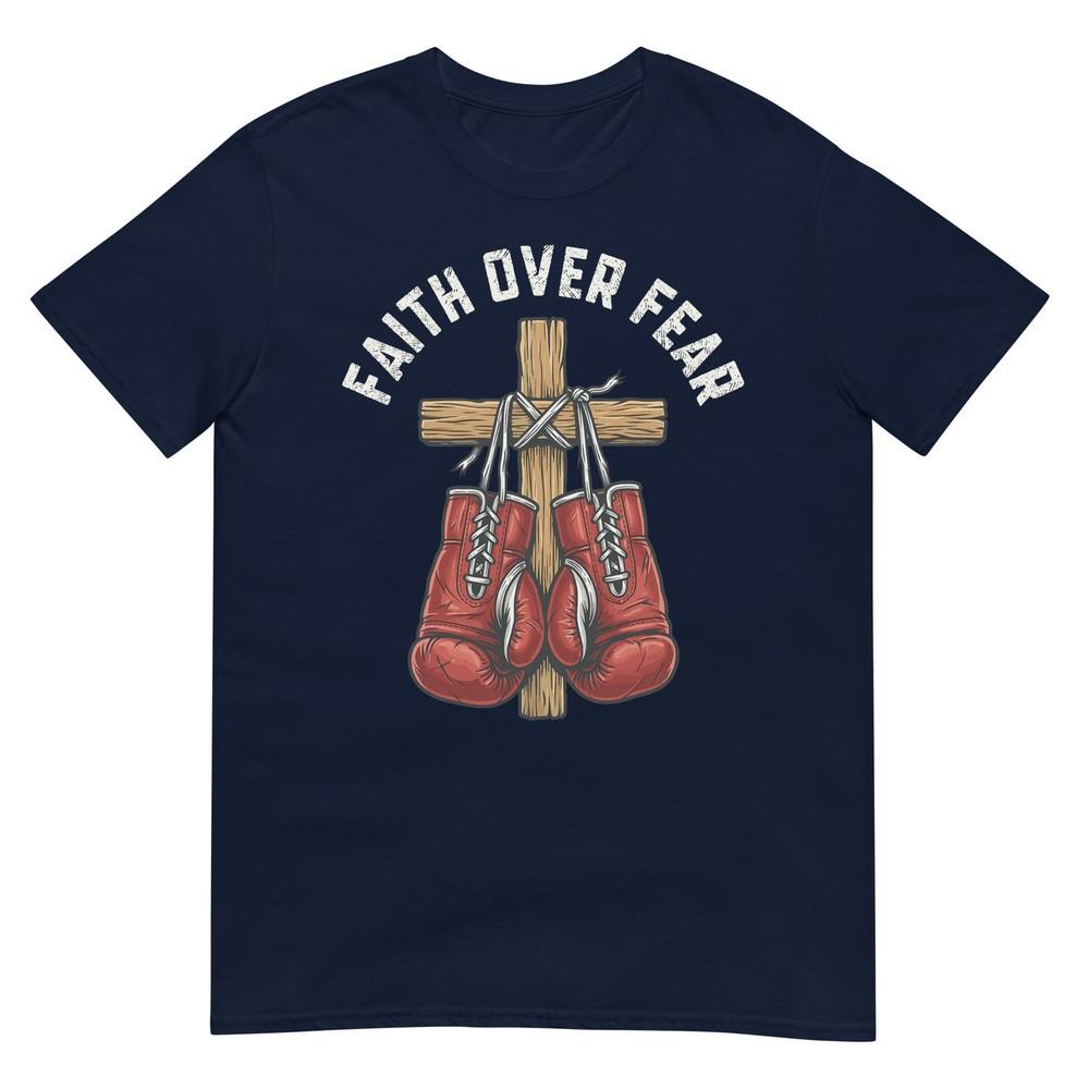 Christian Boxing Faith Over Fear Tshirt S