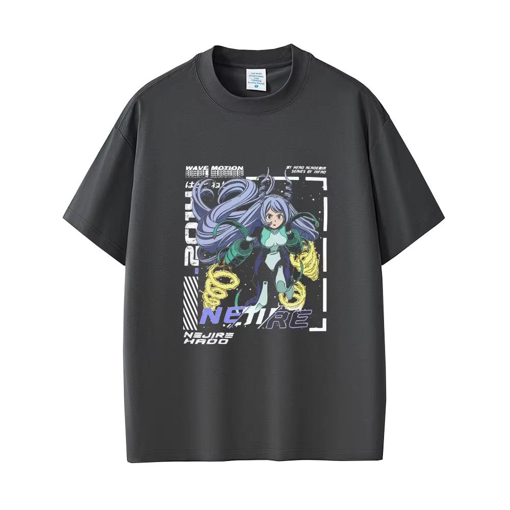 Anime My Hero Academia Tshirt Kawaii Cute Nejire Hado Graphic T Shirts Unisex Women Casual Soft pure Cotton Crewneck Tshirt