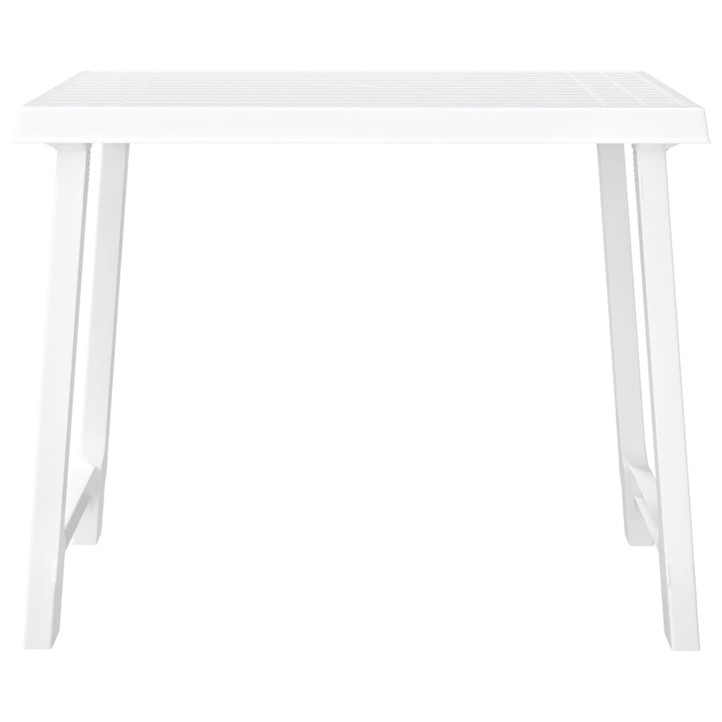 Camping Table White 79 X 56 X 64 Cm PP Wood Grain Finish