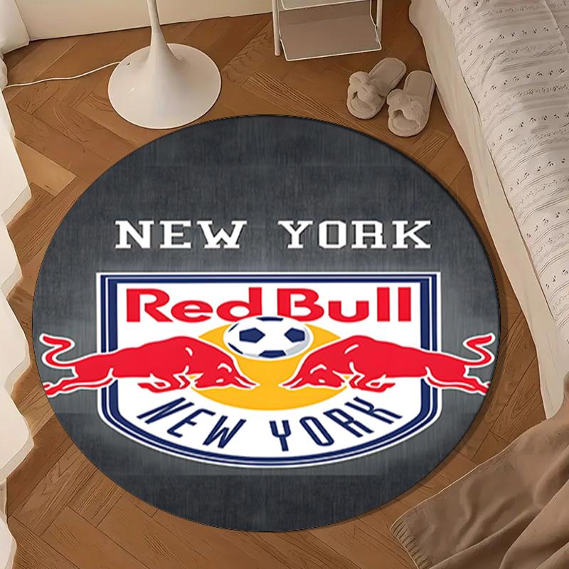 New York Bulls Crest Round Mat Home Decor, Chair Rug For livingroom,Bedroom, Doormat Home Decor Birthday Gift Christmas Gifts