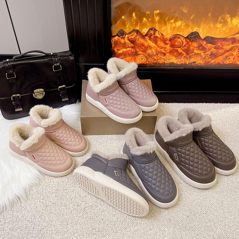Waterproof bag and cotton slippers women's autumn and winter 2025 new velvet thickened warm outer wear cotton shoes women's snow boots