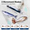 Realistische, zappelnde Fisch-Katzen-Spielzeuge in mundgerechter Größe, Interaktive Katzenspielzeuge für alle Rassen, Tipp-aktivierte 3 Zappelmodi, Sardine/Makrele/Gelber Umberfisch, Wiederaufladbar
