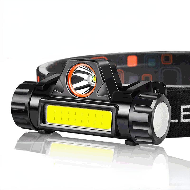 

Светодиодный мощный налобный фонарь Cob Headwear Outdoor Night Fishing Light Magnet Work Light Mining Light Водонепроницаемый фонарик чёрный