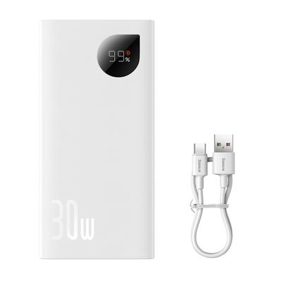 Adaman2 Powerbank 10000mAh with Digital Display 2x USBA 1x USBC 30W White