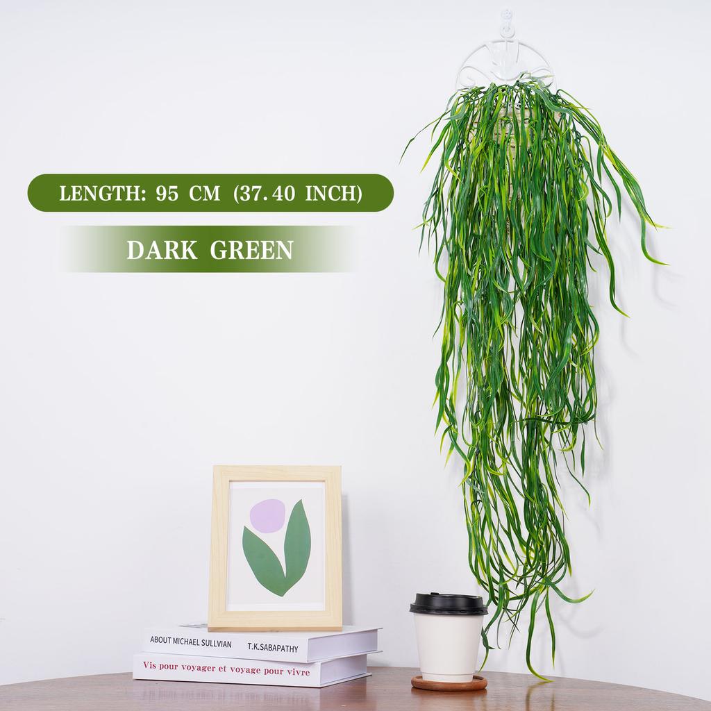 90cm Artificial Plant wicker Wllow Branch Wedding Home Decoration Ceiling Simulation Plant Hanging Green Plant