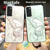 Butterfly of Ice Crystals For Samsung S25 S25 Edge S25Ultra S8 9 10 20 S21 Pro 22 Plus S23 FE S24 Ultra Magsafe Glass Phone Case