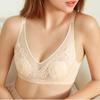Rabbit Ear Women's Summer Ultra-Thin Wire-Free Push-Up Bra Sexy Lace Underwear with Side Boob Control and Anti-Drooping Function
