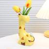 Giraffe Shape Vases Ceramic Vases Modern Decorative Vases Centerpiece Lovely Flower Vases for Wedding Office Home Decors
