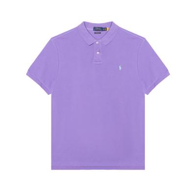 Polo SS22 Klassisches einfarbiges Kurzarm-Poloshirt Herren Oberteile Lila 710782592-028