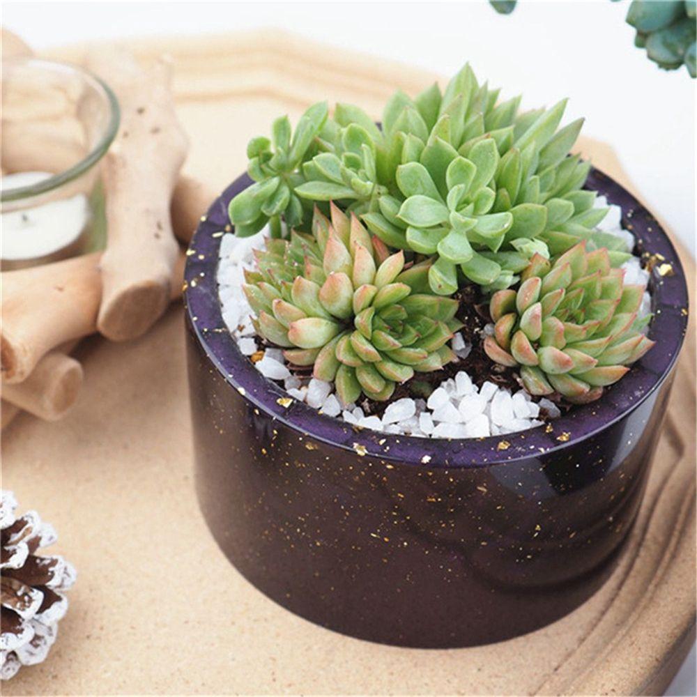 Succulent Flower Pot UV Resin Concrete Cement Silicone Mold Home Decor Clay Molds Casting Mould