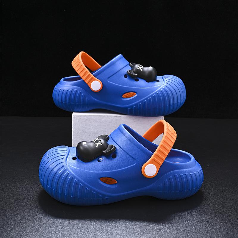 

Детские универсальные сандалии из ЭВА, милый мультяшный дизайн, нескользящие, идеально подходят для веселого лета Royal Blue,220mm