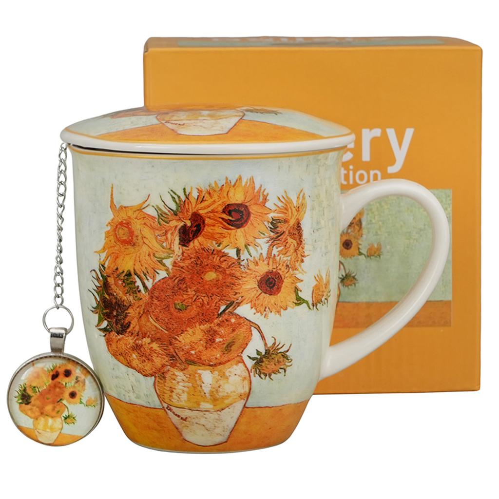 Kubek Z Zaparzaczem I Zawieszka Sunflowers Van Gogh 400 Ml