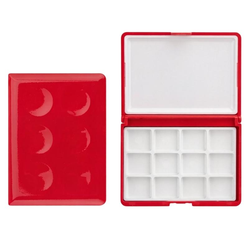 12 Section Paint Storage Box Portable Watercolor Paint Palette For Artists Students Outdoor Sketching And Art Classes