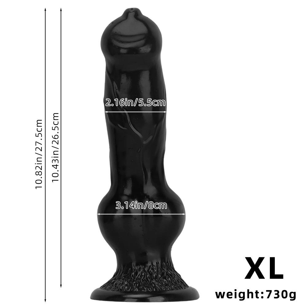 Realistic Black Silicone Dildo Anal Plug - Female Masturbation Toy with Lifelike Texture & Body-safe Material