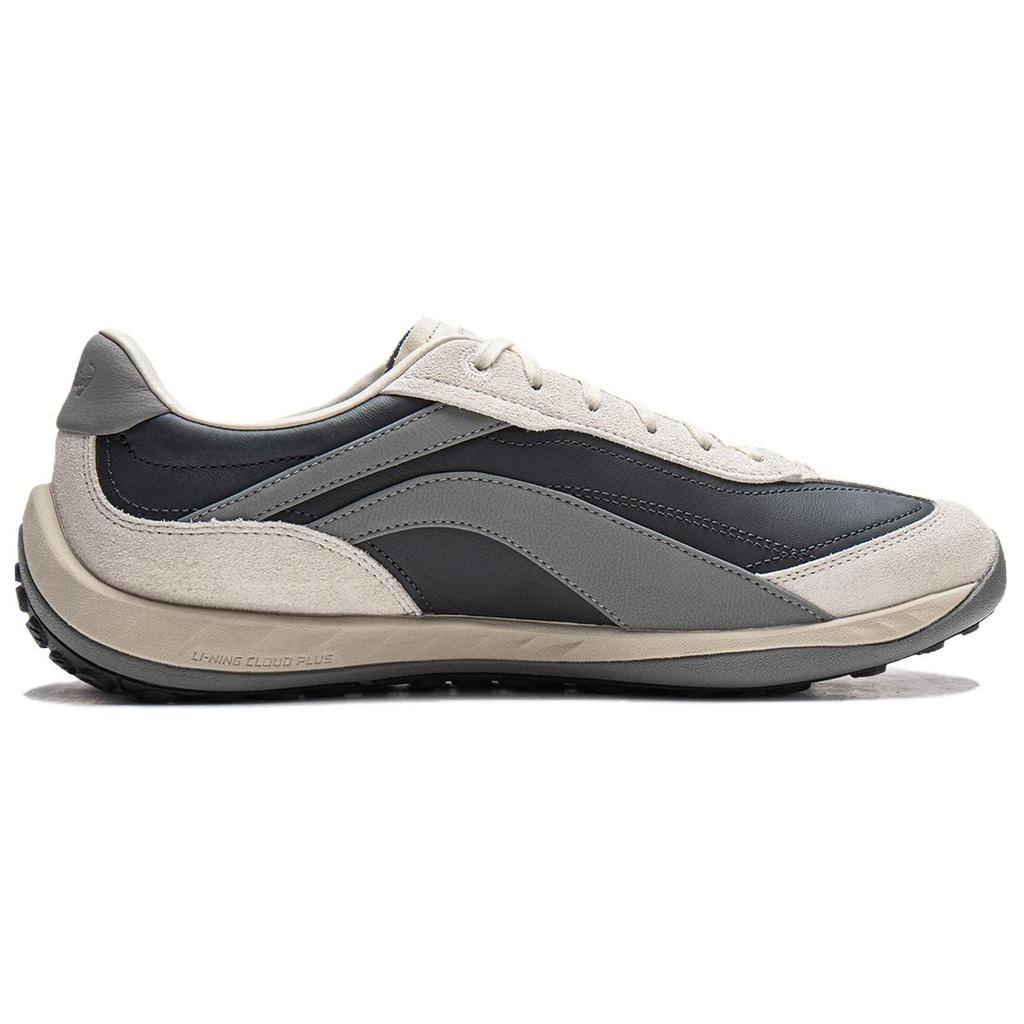 Li Ning Xingliu Cushioning Abrasion Resistant Balance Lightweight Low Top Casual Shoes Unisex Greige AGCW002-2