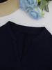 Plus Size Solid Color V-Neck Long Sleeve Button-Up Top - Women's Spring/Autumn Elegant Shirt