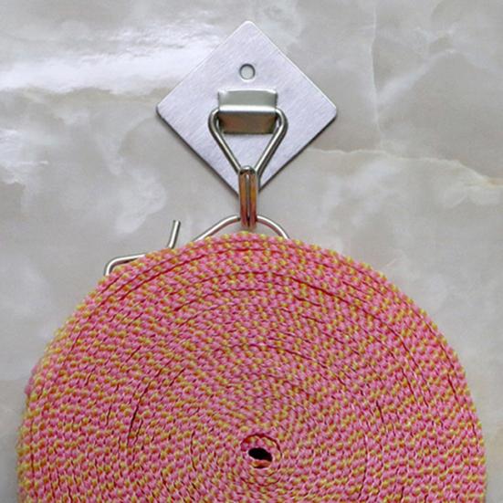 3Pcs Stainless Steel Bathroom Towel Hook Adhesive Wall Hanger Hat Bag Key Rack