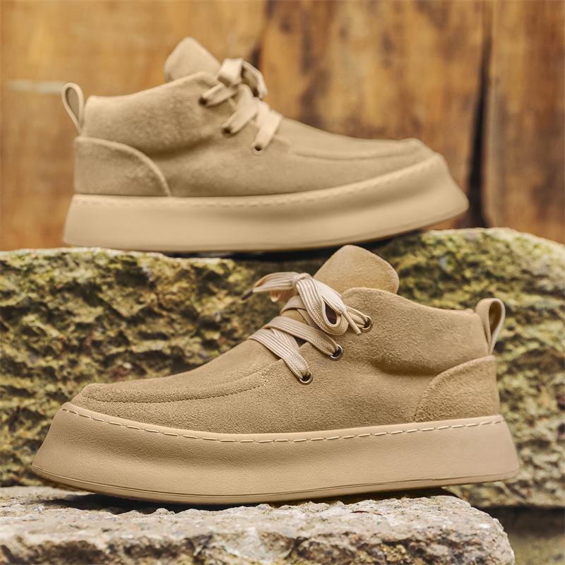 Autumn and winter new retro mid-top solid color casual tooling shoes trendy versatile British style fashion Martin boots 1207-J