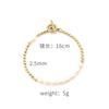 French Light Luxury 18K Gold Baroque Pearl Ot Buckle Bracelet Women'S Fashion Splicing Titanium Steel Hand Jewelry