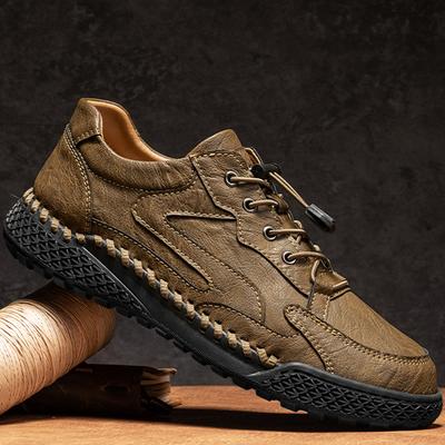 38-46 Men's Retro Leisure Shoes Large SizeLeather Rubber Bottom Handmade Car Men's Leather Boots
