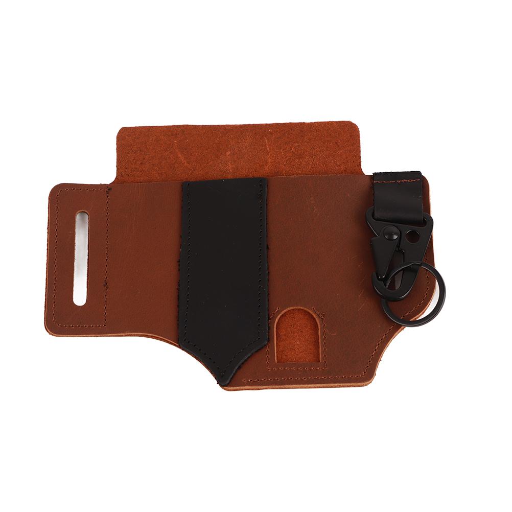 EDC Organizer Belt Loop Leather Multitool Holder for Pen Flashlight Tools and EDC Gear