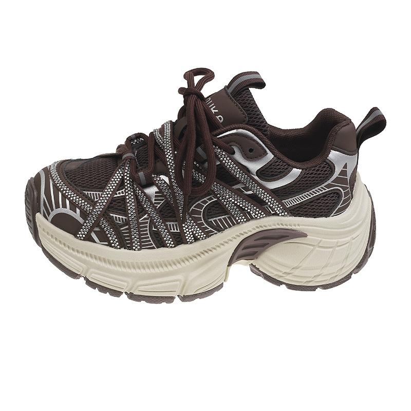 Paris spider strap dad shoes girl 2025 autumn new mesh versatile platform sports casual shoes trend