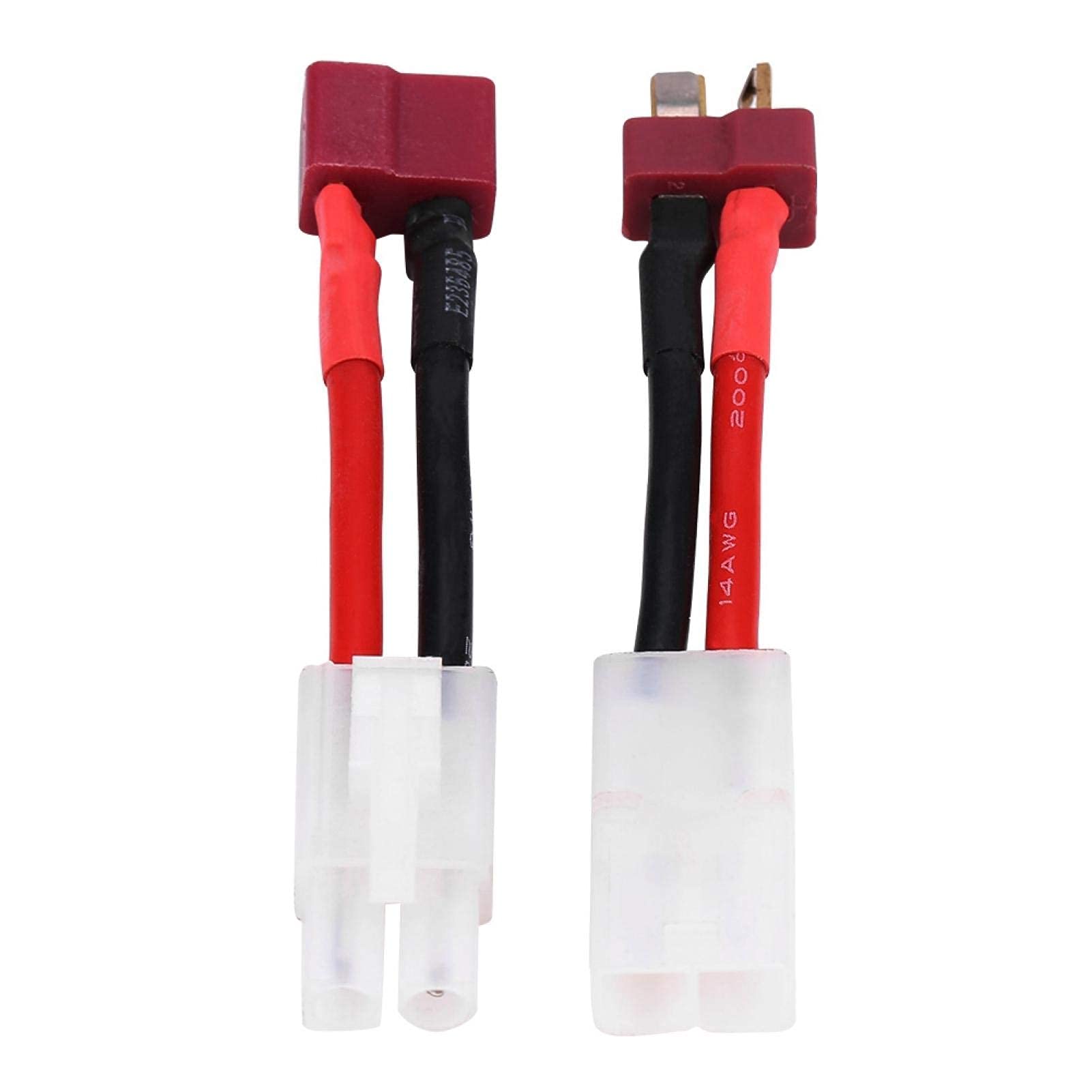 

Connector Female to Tamiya Male Cable Male to Tamiya Female Cable Silicone Jacket Length 5cm 14AWG Male to Female Conversion Adapter for RC Drone