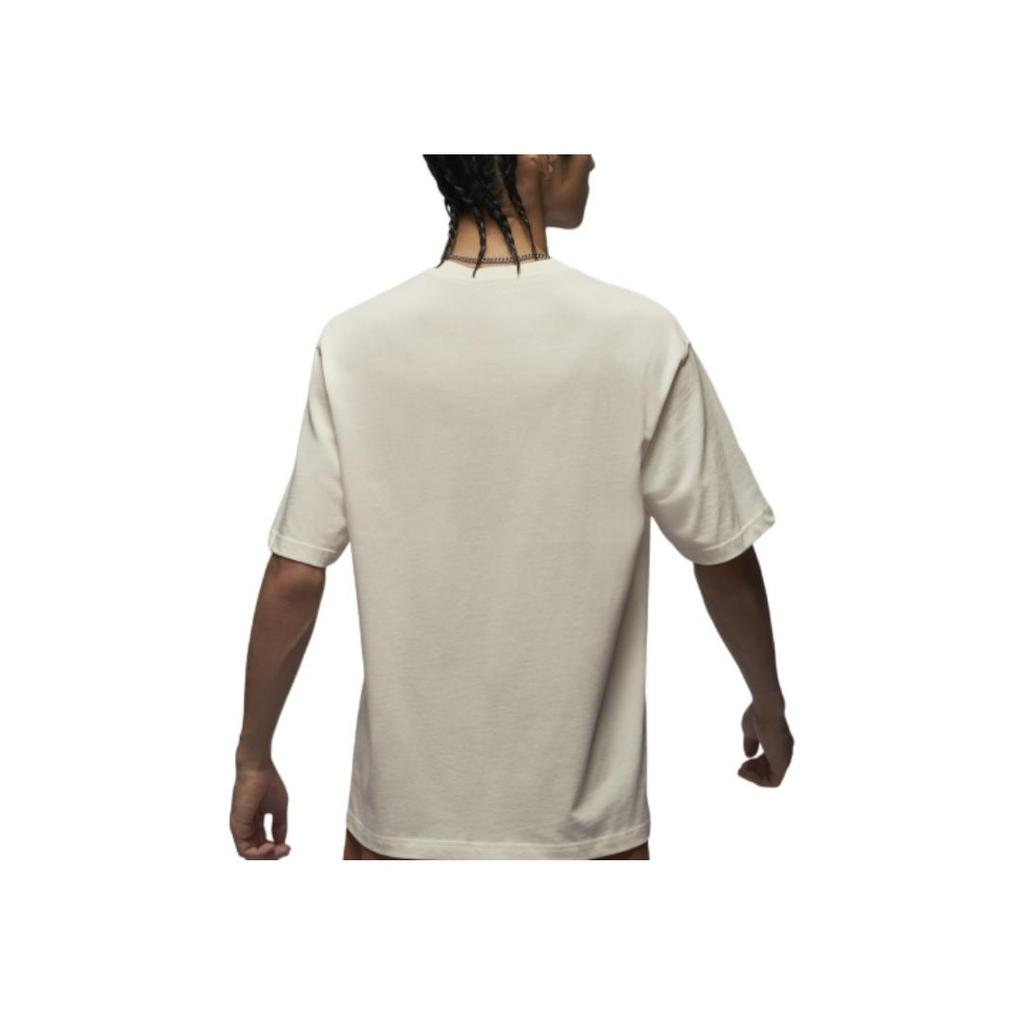 Jordan Crew Neck Pullover Short Sleeve T-Shirt Men Tops Beige FZ1913133