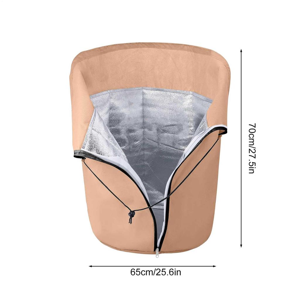 Plant Potted Antifreeze Protection Bag Plant Protection Cover Thermal Cover Plant Winter Protection Pot with Drawstring & Zipper