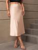 Satin Half-Length Skirt Autumn Elegant Wind Polyester Midi A-Line Dress