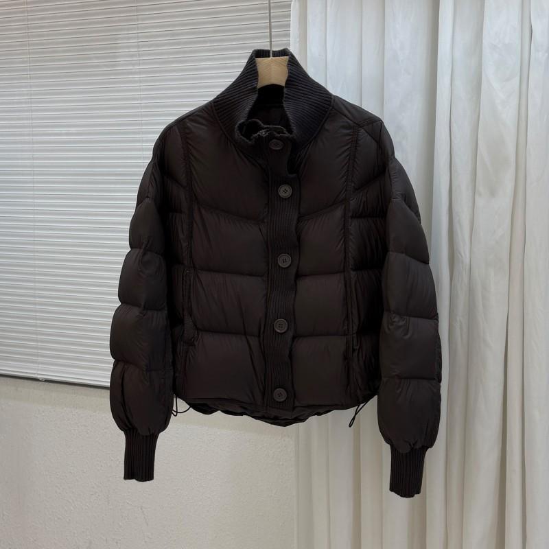 Womens Short Puffer Jacket With 90% White Duck Down Fill Loose Fit Stand Collar Winter Coat Petite
