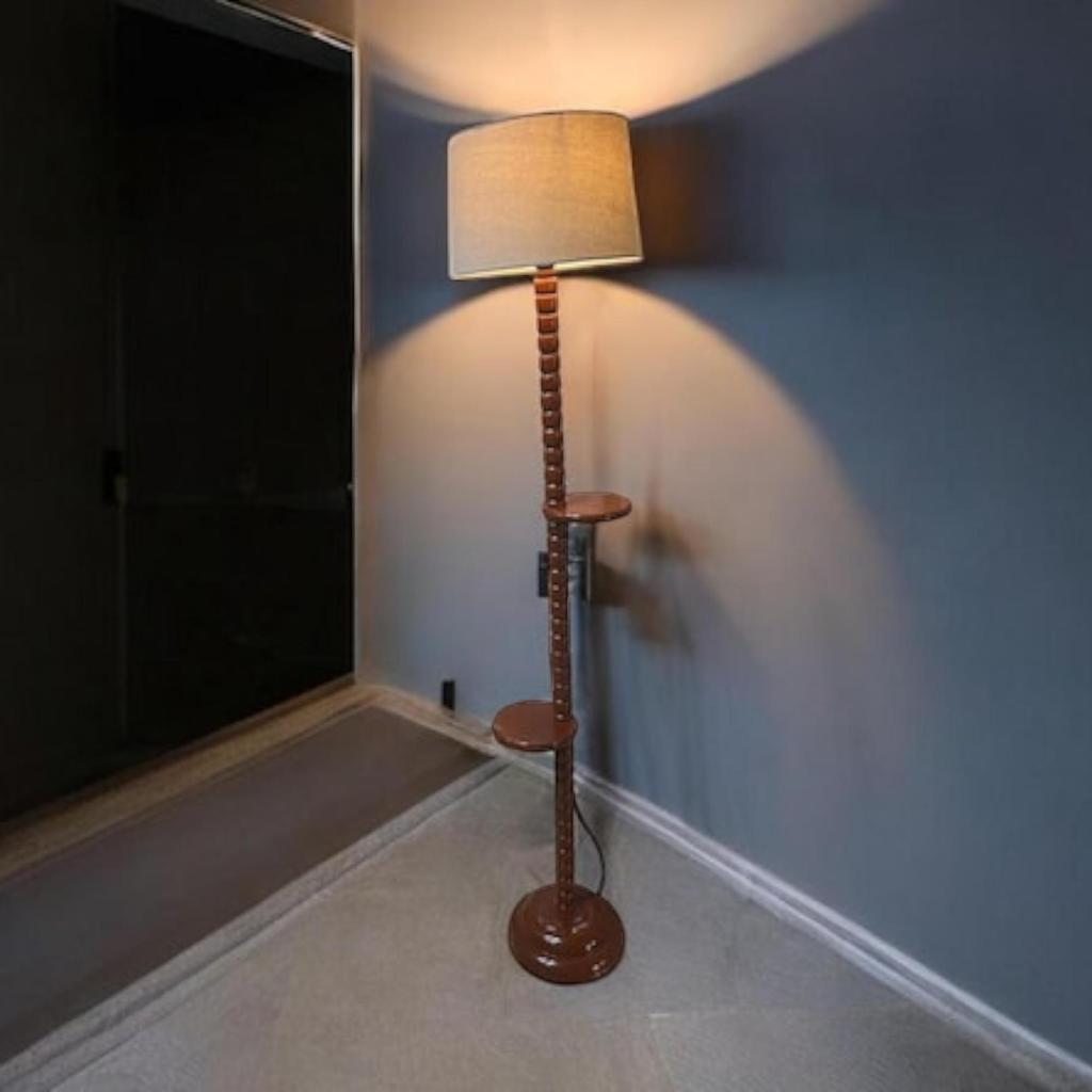 Modern Industrial Floor Lamp with Brown Antique Finish for Living Room Corners & Dining Room-All Occasion Lamp for Cozy Atmosphere Lighting