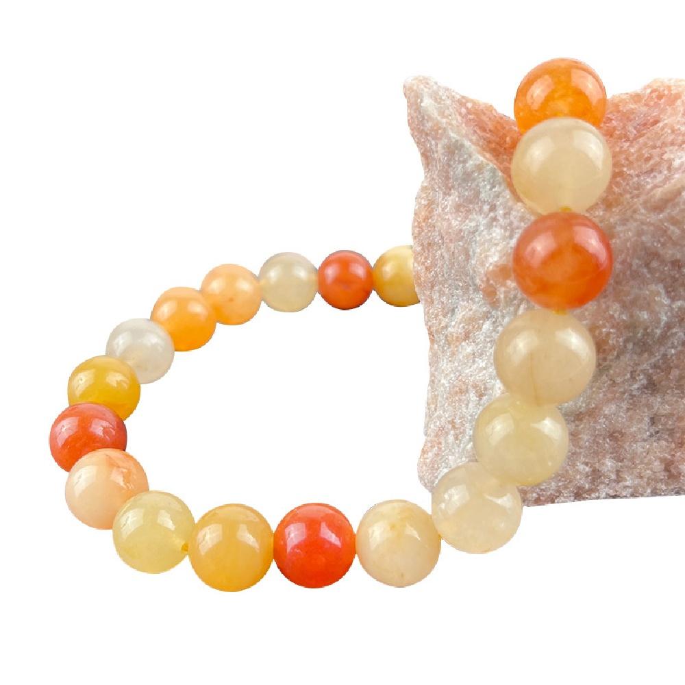 Gold Jaden Achate Stein Natur Runde Perlen 15" Strang Glatte Lose Zwischenperlen 4/6/8/10/12mm für Schmuckherstellung DIY Armbänder Zubehör