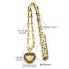 Catholic Saint Benedict Heart Shape Pendant Necklace for Women Men Stainless Steel Gold Color Christian Prayer Chain Jewelry