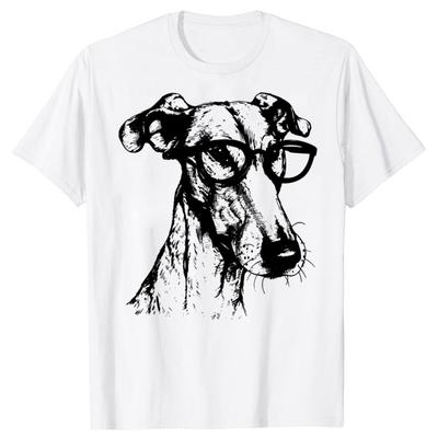 Lustige Greyhound Hund Papa Grafik 100% Baumwoll T-Shirts Herren Damen Mode Lässiges T-Shirt Locker Übergroß Streetwear T-Shirt