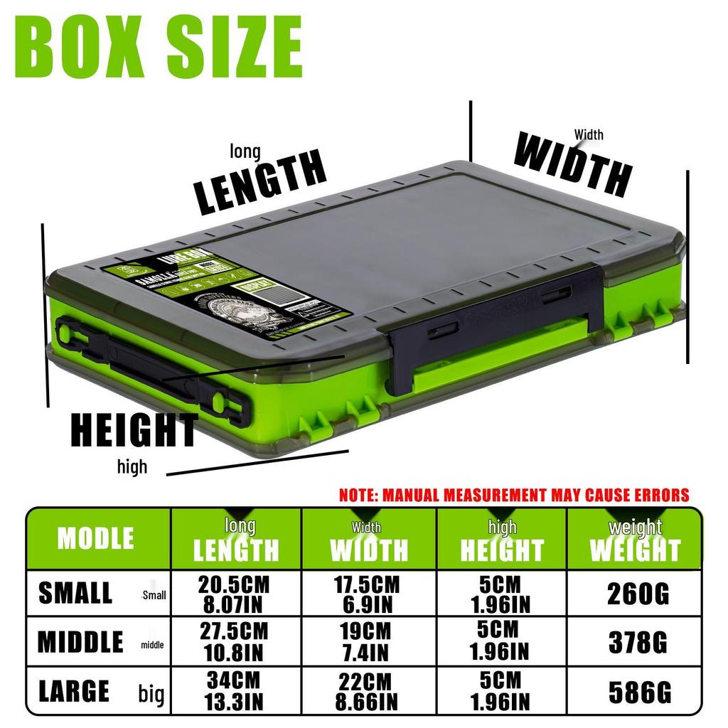 XL Double-Sided Tackle Storage Box for Fishing Lures, Bait, and Hooks