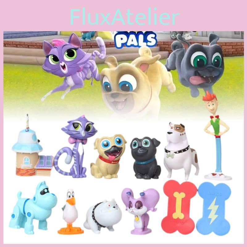 Puppy Dog Pals Figurine Cartoon Animals Cake Ornament 12pcs Xmas Gift Decorate