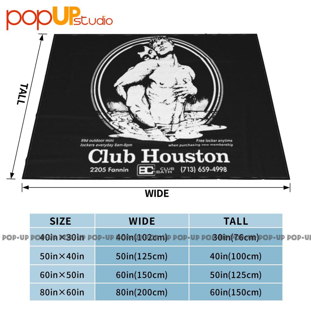 Club Houston Bath House Cruising Ultra-Soft Blanket Quilt Winter Sofa Cover Bed Covers