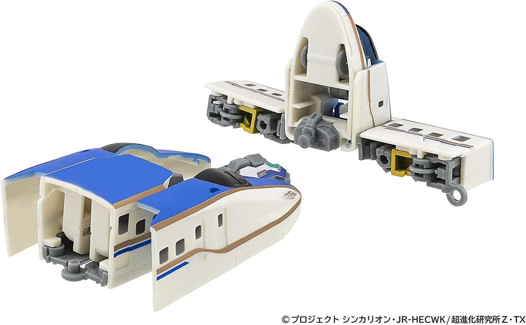 Change! E5 Hayabusa, E6 Komachi, E7 Kagayaki Shinkansen Transforming Robot Candy Toy/Gum Shinkansen and Robot Mutual Transformation (E7 Kagayaki)