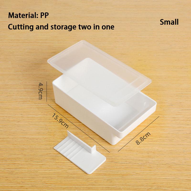

Butter Cutter Box with Lid Clear Lid and Cutter Space-Saving Dustproof Durable Cheese Storage Box For Home Food Storage