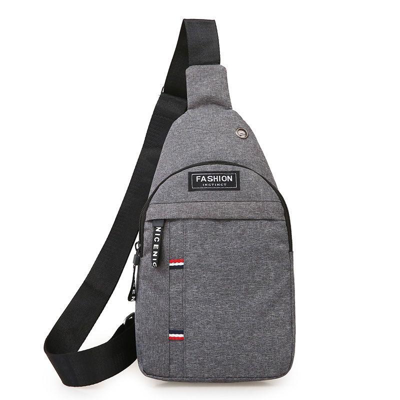

Chest Bag Messenger Pack Men Simple Multifunctional Shoulder Crossbody Bag Waterproof Storage Hand Bag Large-Capacity Fanny Pack сірий колір