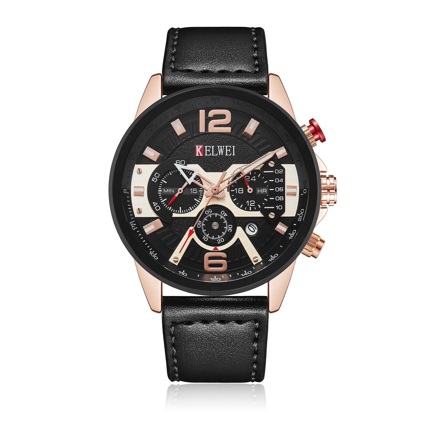 

Мужские часы с календарем, несколькими часовыми поясами, шестью стрелками, кварцевые спортивные часы