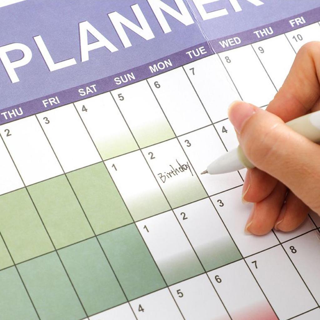 2026 Neujahr Wandkalender Monatsplaner Wandkalender Wiederverwendbarer Planungs-Organizer für Arbeit Studium Familie Kinder Wohnheim Schreibtisch