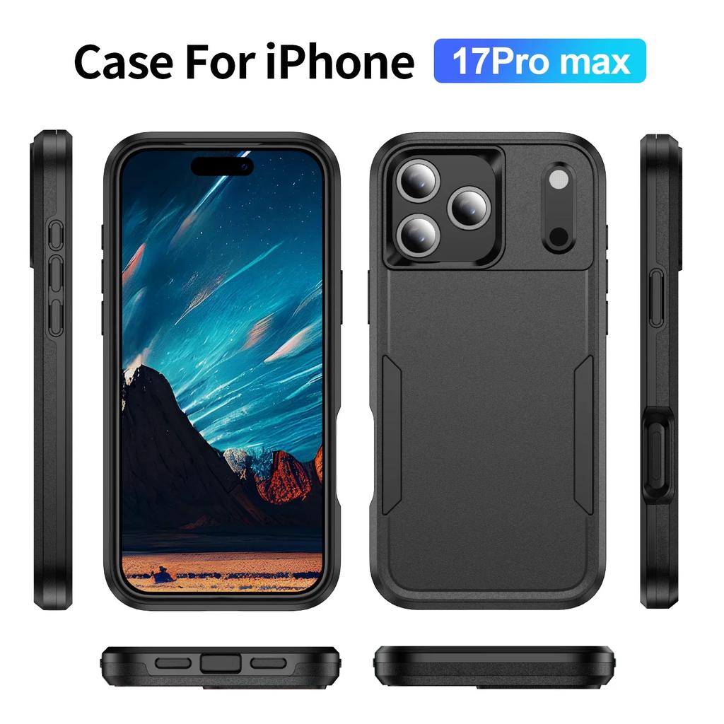Etui klasy wojskowej na iPhone 17 Pro Max Pełna ochronna obudowa pancerna na iPhone 17 Air 16 15 14 13 12 11 Pro Max Plus 16e Coque