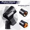 Yeshone 4 Pieces Mic Clips for Stands with 4 Adjustable Adapters Microphone Holder Wireless Mic Holder Clamp with 5/8 Inch Male To 3/8 Inch Female
