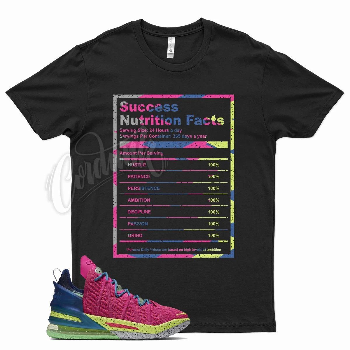 Black SUCCESS T Shirt for Lebron 18 Los Angeles by Night Multi Color Gang 17 M