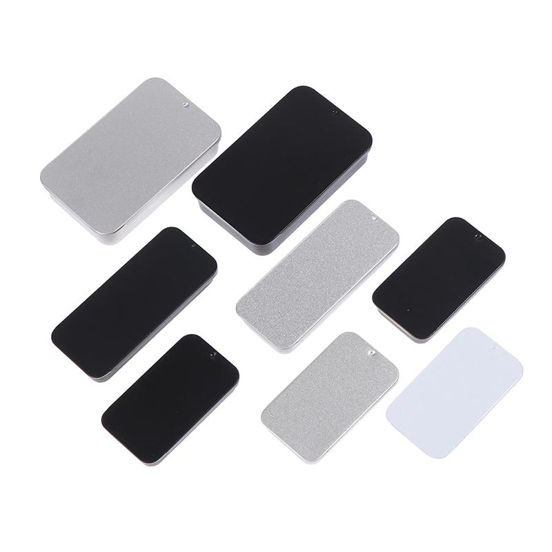 2Pcs Tinplate Small Push-Pull Box Solid Balm Box Metal Packaging Box